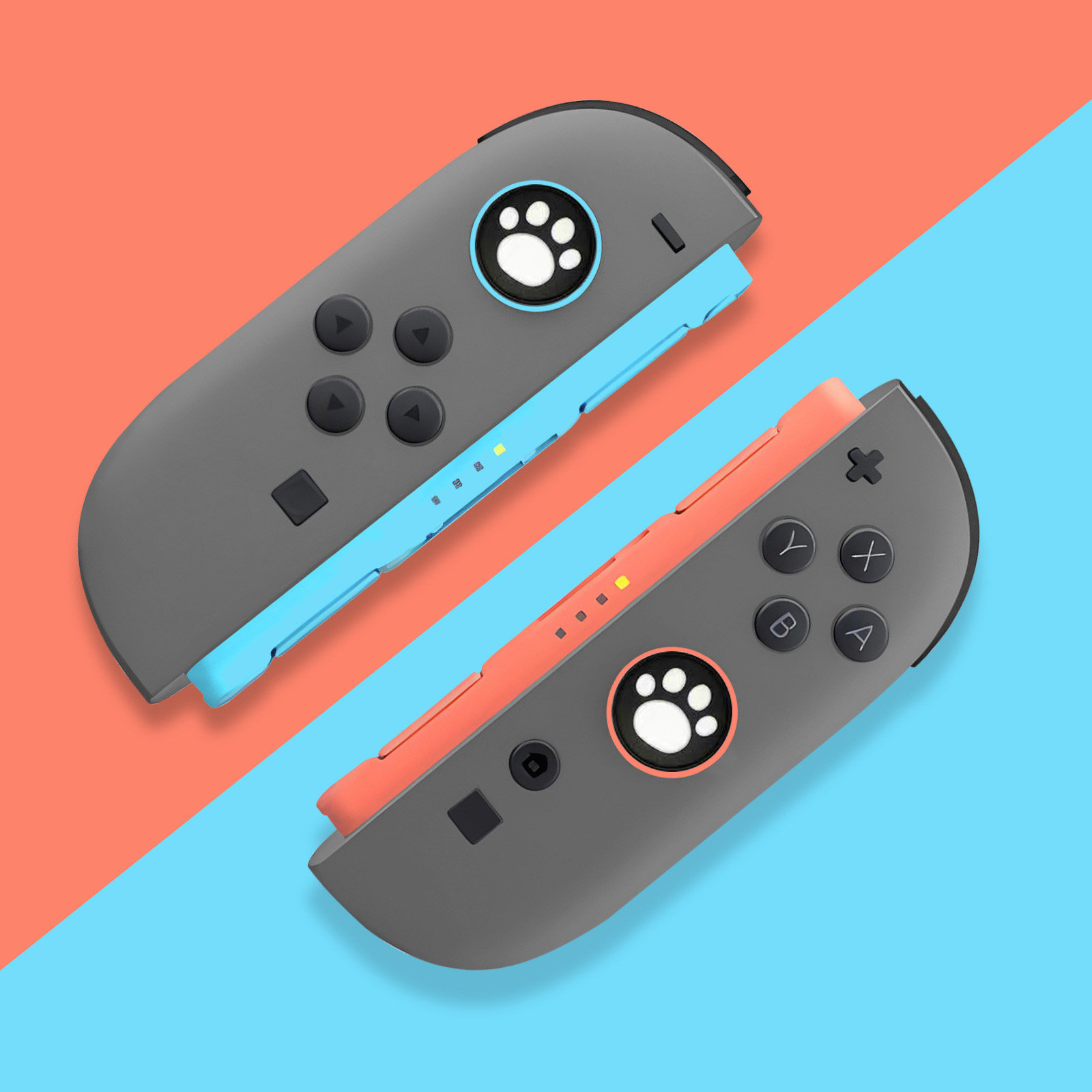 Gaming Kit Accessories Nintendo Switch - 2 قطعة قبضة سيليكون لطيف القط