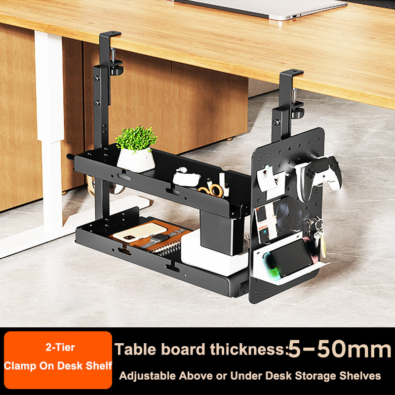 Gaming Accessories For Your Desk - وحدة رفوف ذات طبقتين مقاس 14
