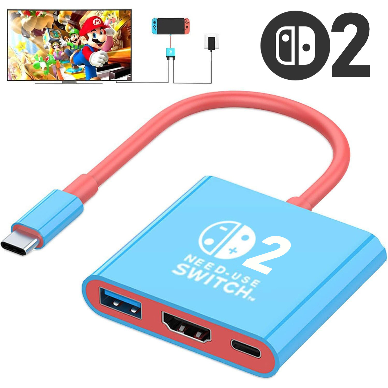 Gaming Kit Accessories Nintendo Switch - لمحطة إرساء Switch2 من النوع C