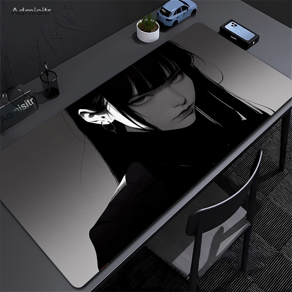 Gaming Accessories For Your Desk - أسود أنيمي الظلام فتاة الجدول حصيرة