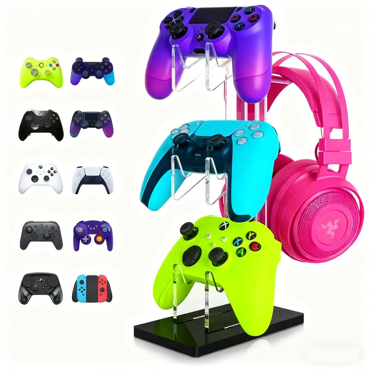 Gaming Accessories Headset - حامل وحدة تحكم عالمي من طبقتين