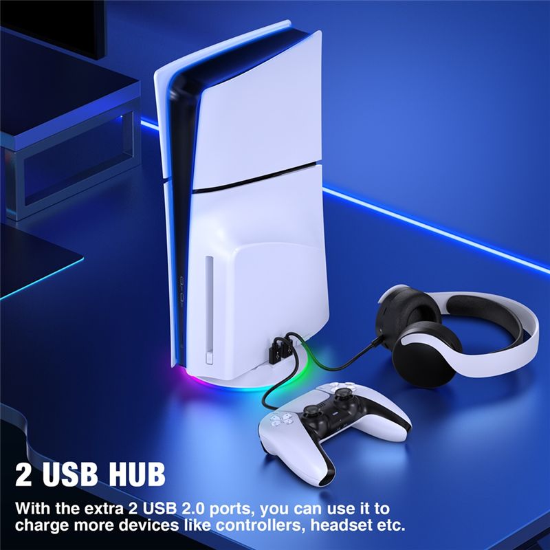 حامل عمودي AED7 مع إضاءة RGB ل - مراجعة Gaming Accessories Rgb وسعره