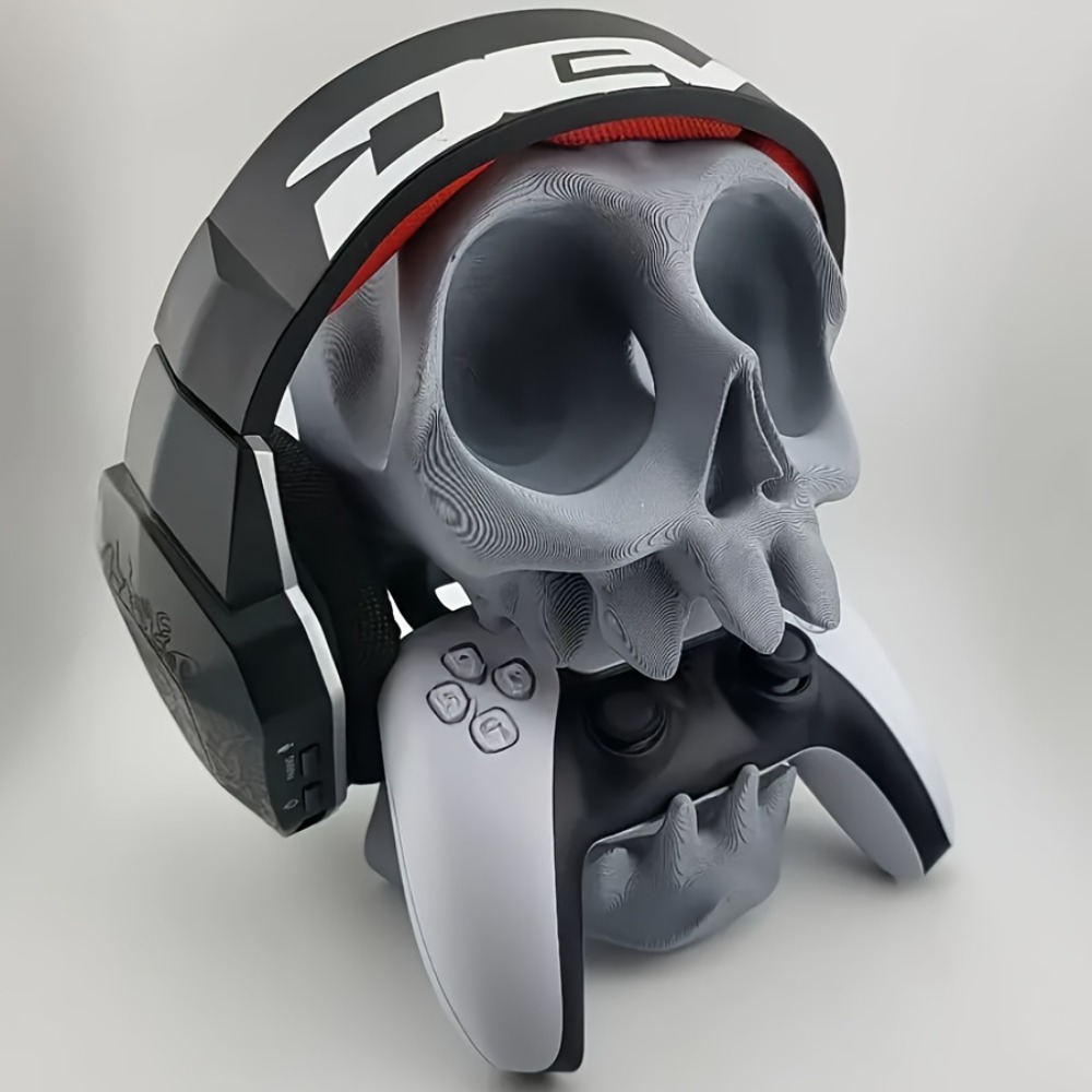 حامل تحكم على شكل جمجمة وحامل  - مراجعة Gaming Accessories Headset وسعره