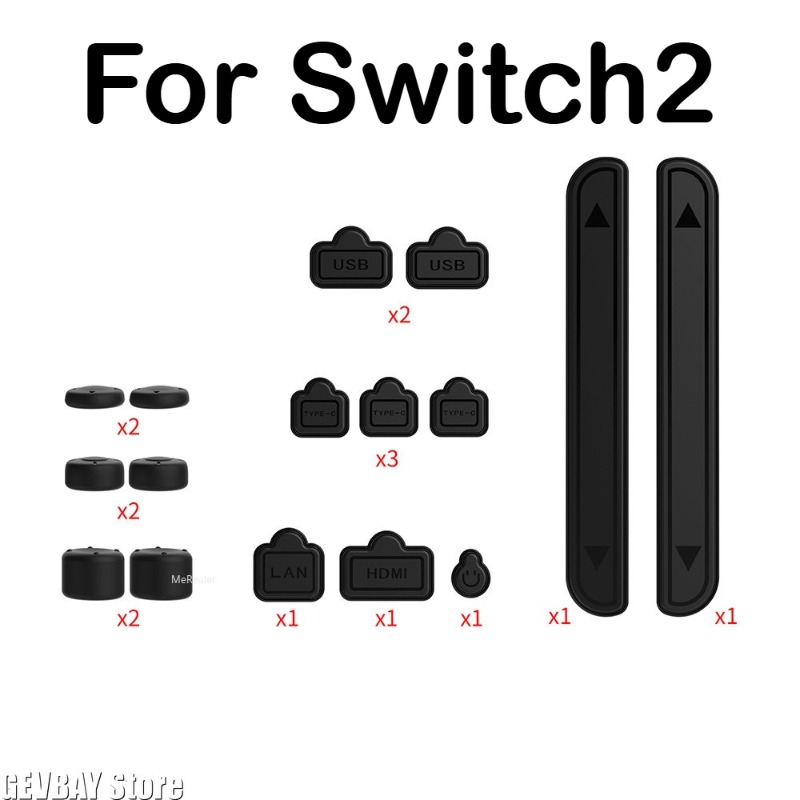 أغطية منافذ السيليكون المقاومة - مراجعة Gaming Kit Accessories Nintendo Switch وسعره